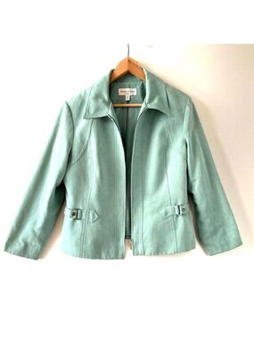 Proportion Petite Conrad C Women's Teal Blazer / Jacket with Zipper Size…
